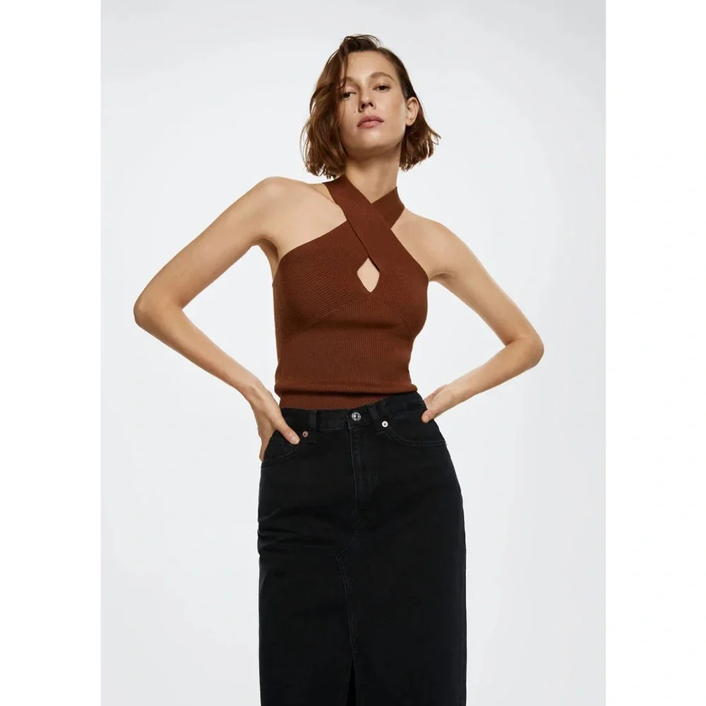 MANGO Skirt 'Anais' in Black Denim - Picture 5 of 14